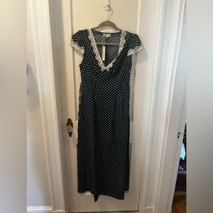 Never Worn! Trending Rihoas Polka Dot Midi/Maxi dress.